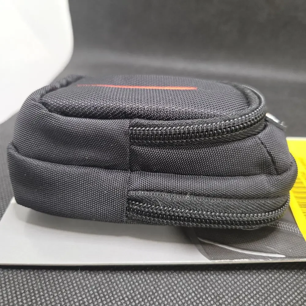 Case Logic DCB302 Black Camera Case Small Travel Bag Strap Two Zip Pockets NEW